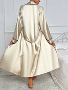 Luna Women's Pyjama Set | Satin Slip Dress and Robe, Cozy Pj Set 2