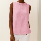 Mara Women's Tank Top | Rolled Collar, Elegant Design 6