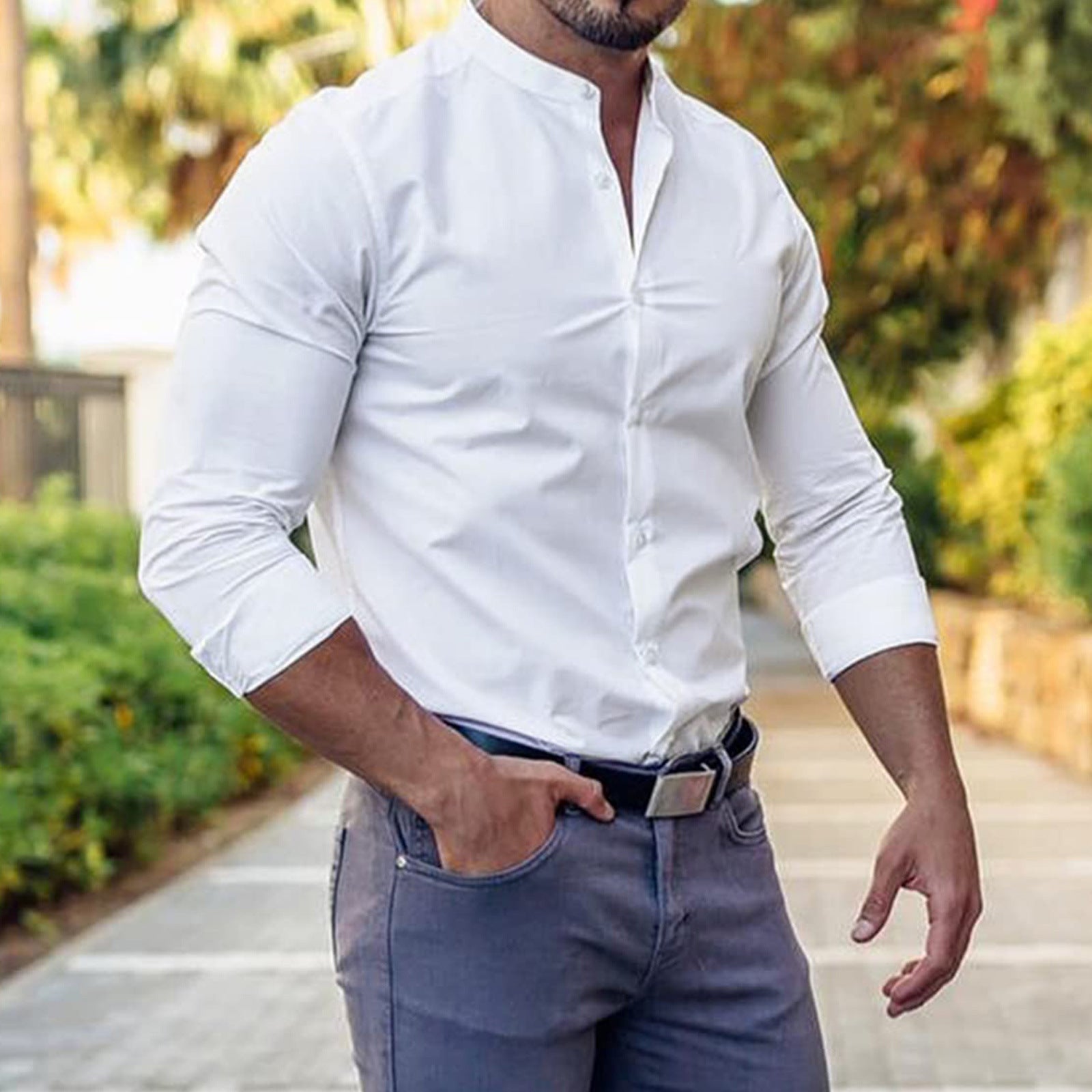 Maverick Men's Long Sleeve Shirt | Slim Fit, Lightweight Fabric 1
