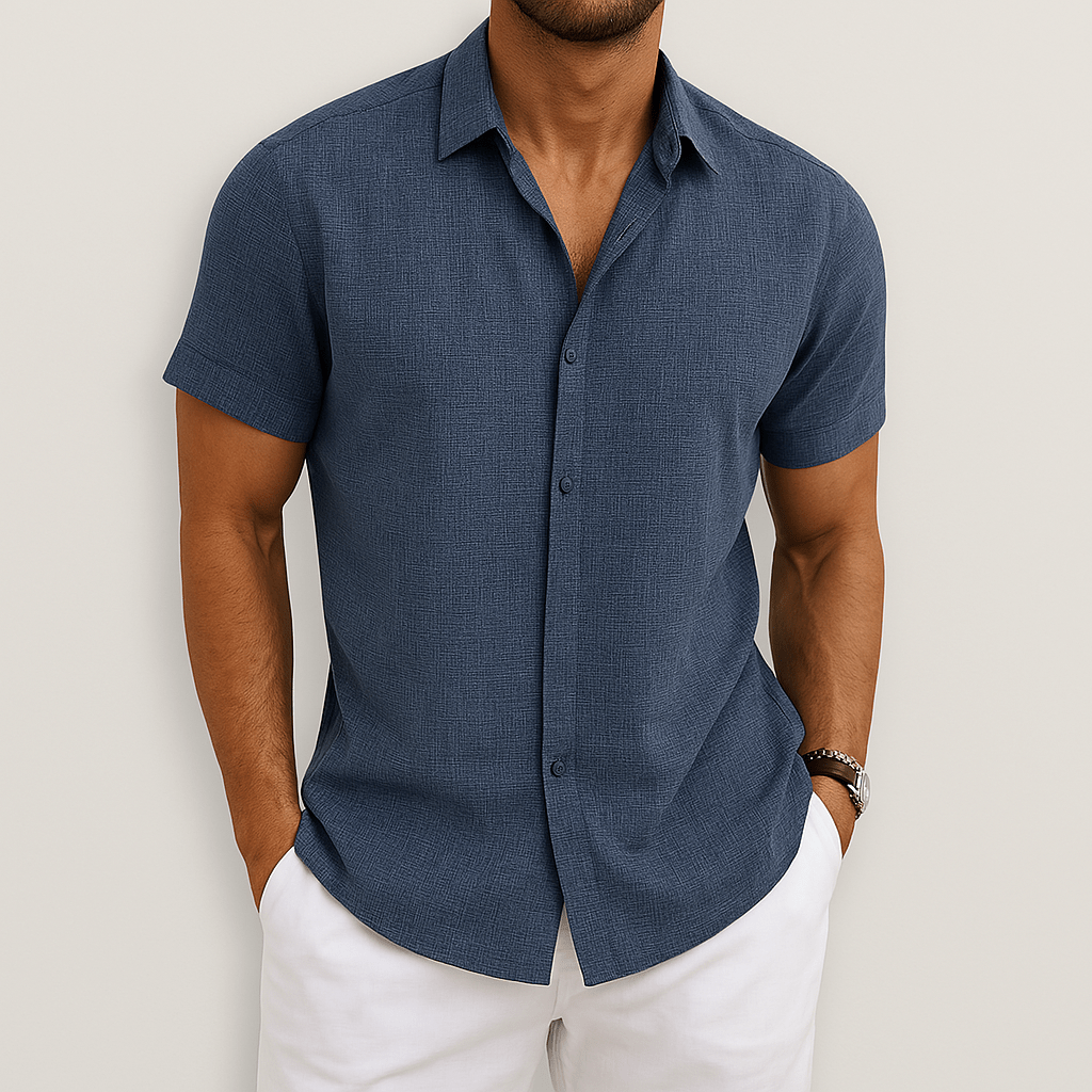 Maverick Men's Shirt | Breathable Cotton Blend, Short-Sleeved Casual Wear 0