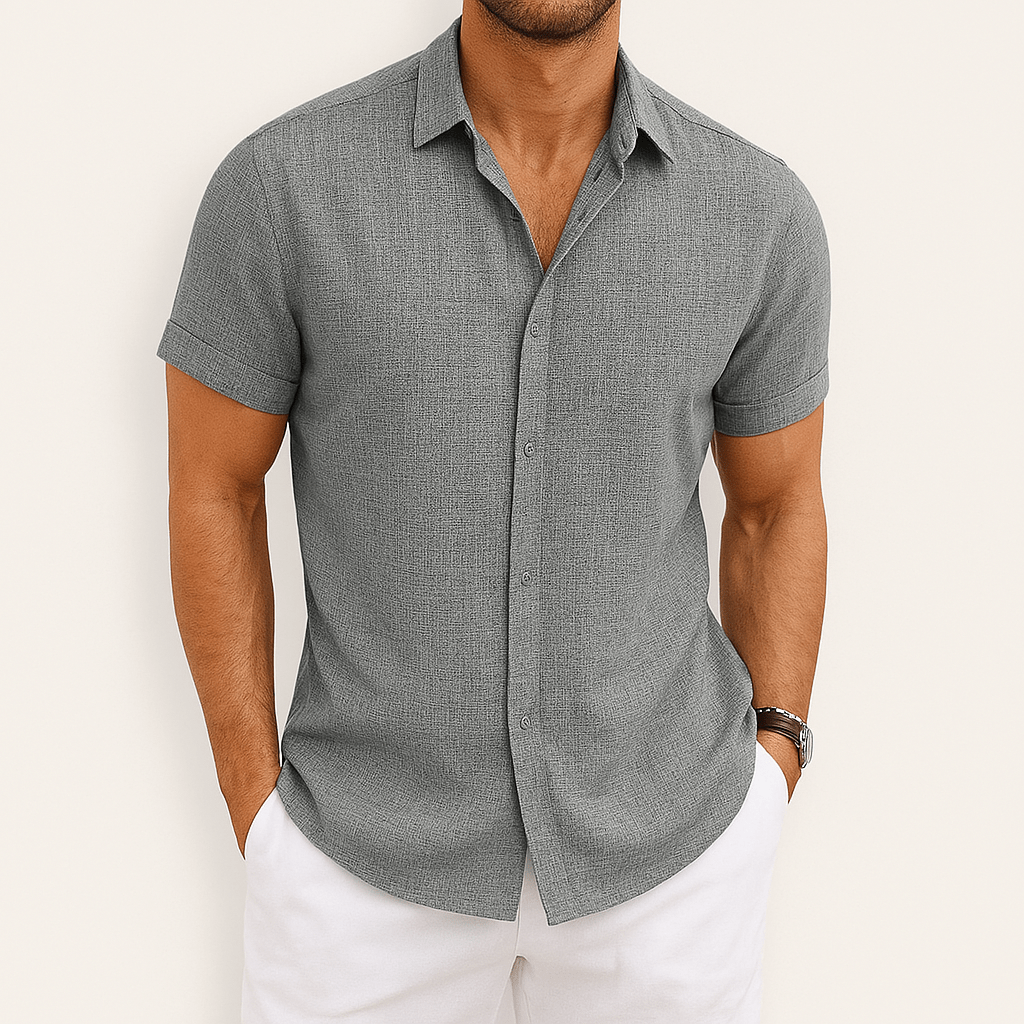 Maverick Men's Shirt | Breathable Cotton Blend, Short-Sleeved Casual Wear 1