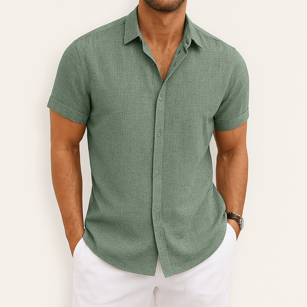 Maverick Men's Shirt | Breathable Cotton Blend, Short-Sleeved Casual Wear 2