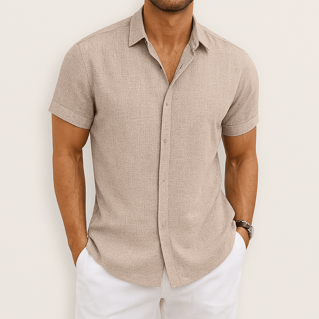 Maverick Men's Shirt | Breathable Cotton Blend, Short-Sleeved Casual Wear 3
