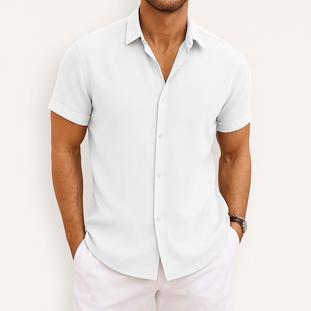 Maverick Men's Shirt | Breathable Cotton Blend, Short-Sleeved Casual Wear 7