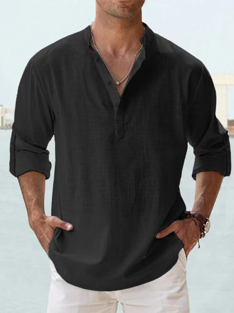 Max Men's Long Sleeve Blouse | Breathable Fabric, Casual Style 2