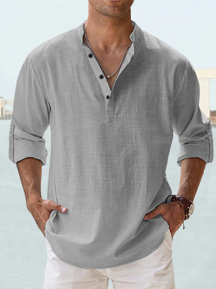 Max Men's Long Sleeve Blouse | Breathable Fabric, Casual Style 3