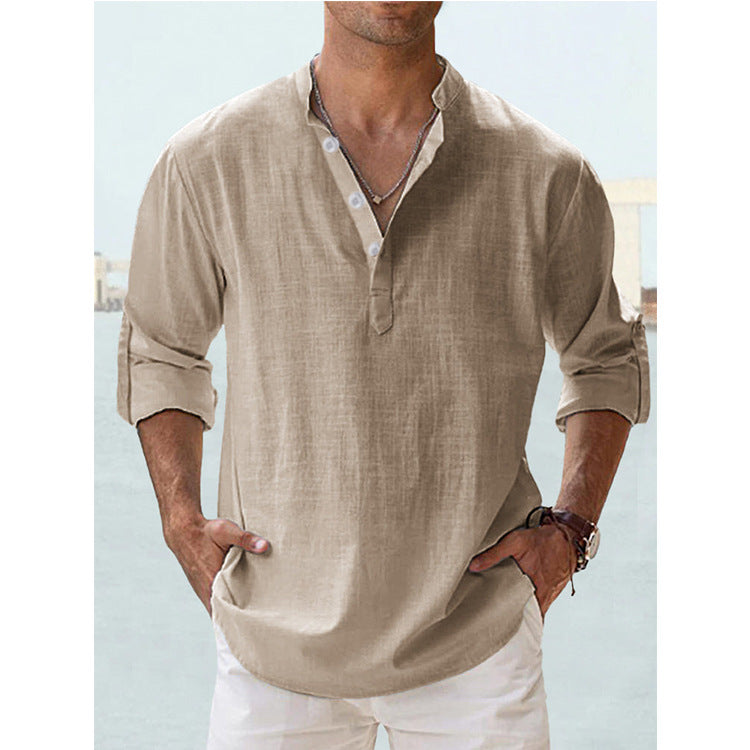 Max Men's Long Sleeve Blouse | Breathable Fabric, Casual Style 4