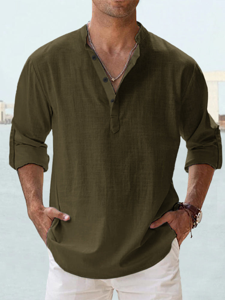 Max Men's Long Sleeve Blouse | Breathable Fabric, Casual Style 7