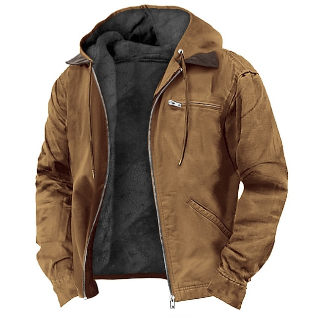 Max Men's Winter Jacket | Warm Fleece Lining, Hooded Casual Style 0