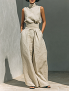 Maya Women's Co Ord Set | Cotton-Linen Blend, Minimalist Two Piece Set 0