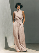 Maya Women's Co Ord Set | Cotton-Linen Blend, Minimalist Two Piece Set 3