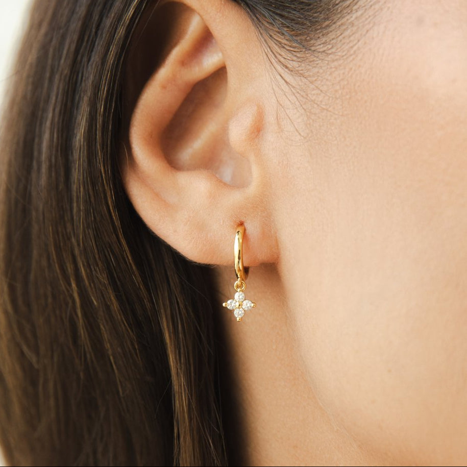 Mia Women's Earrings | 18K Gold-Plated Clover Design, Hypoallergenic 0