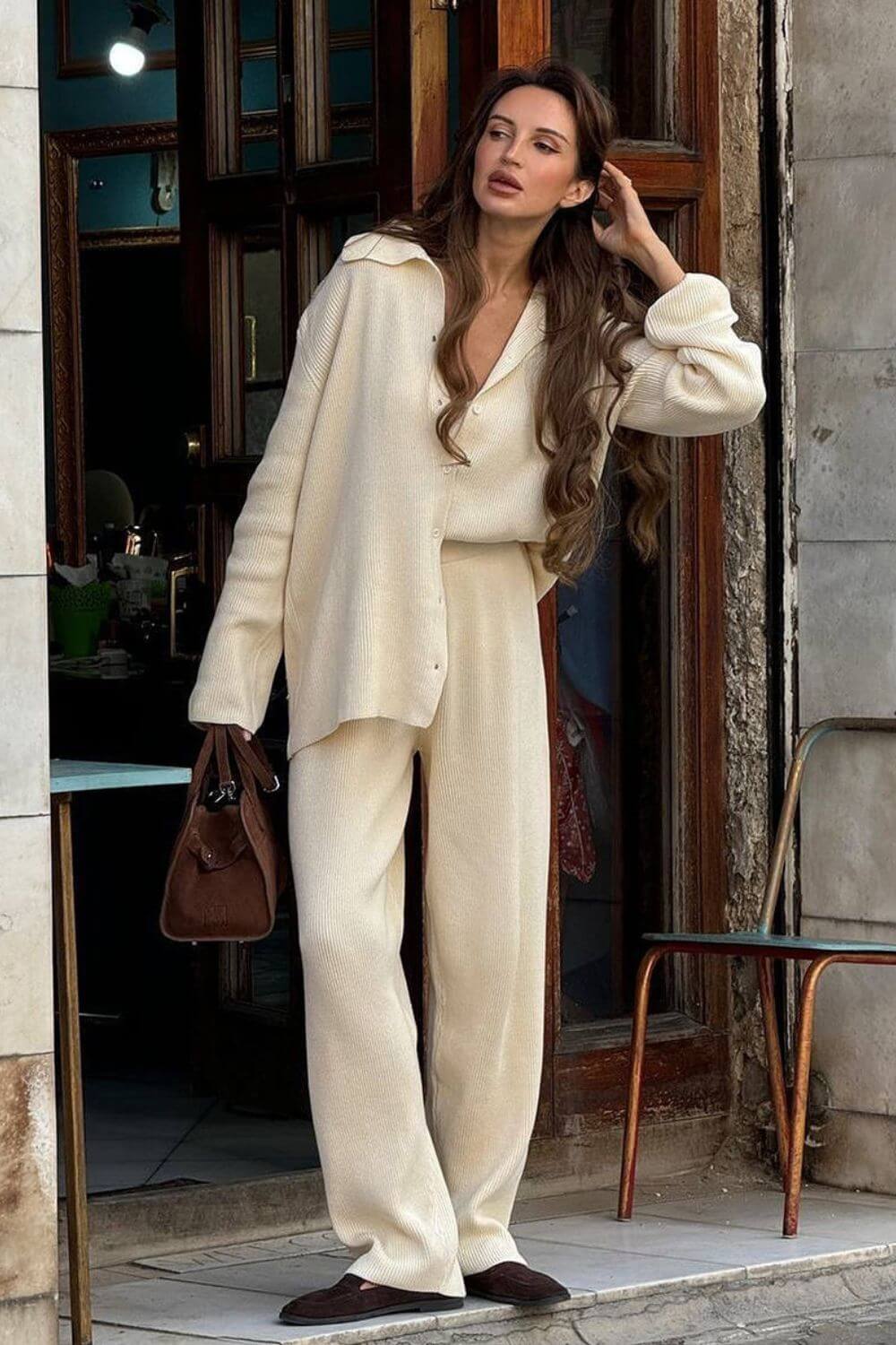 Mika Women's Trousers Set | Soft Viscose Blend, Oversized Fit 1