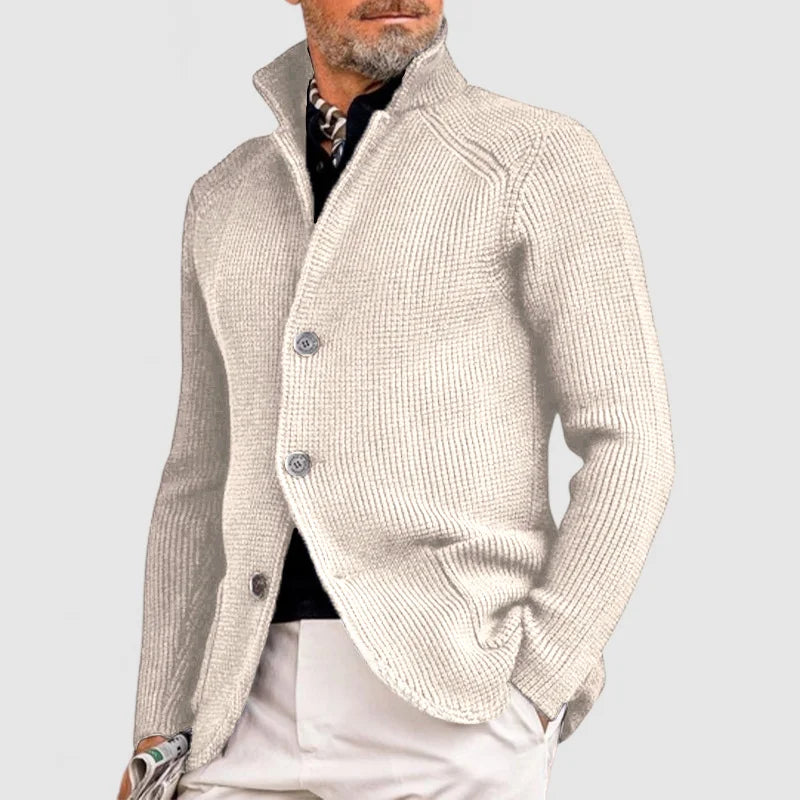 Milo Men's Black Cardigan | Soft Fabric, Open-Front Design 3