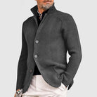 Milo Men's Black Cardigan | Soft Fabric, Open-Front Design 4