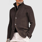 Milo Men's Black Cardigan | Soft Fabric, Open-Front Design 5