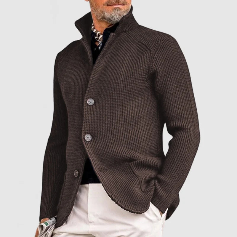 Milo Men's Black Cardigan | Soft Fabric, Open-Front Design 5