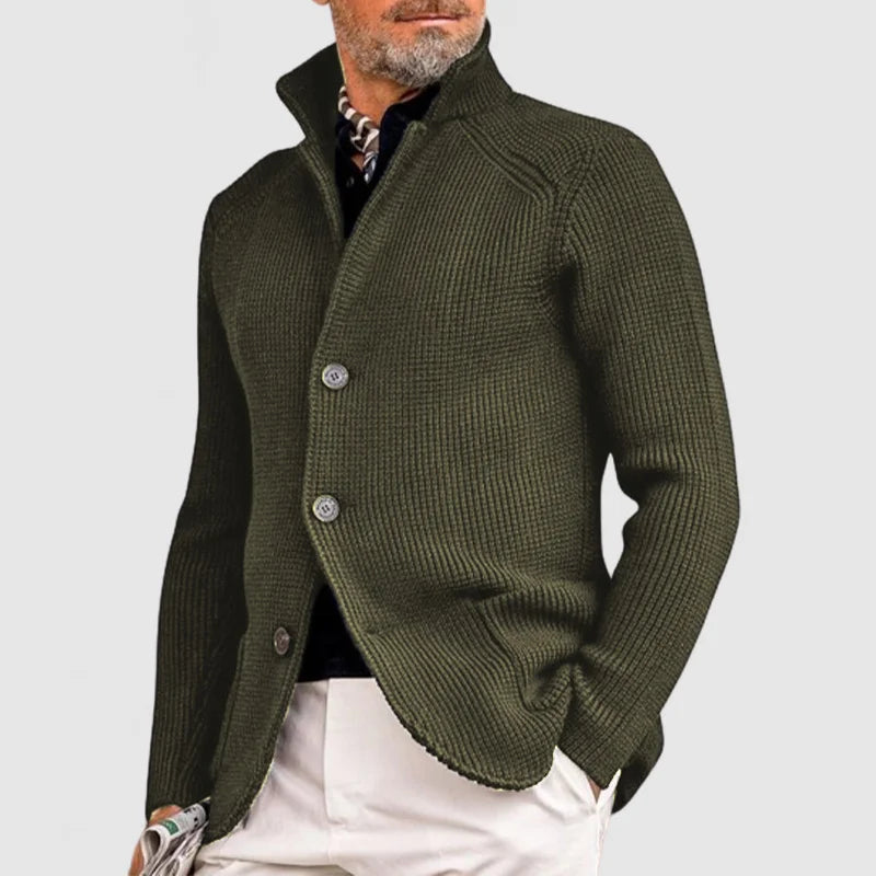 Milo Men's Black Cardigan | Soft Fabric, Open-Front Design 6