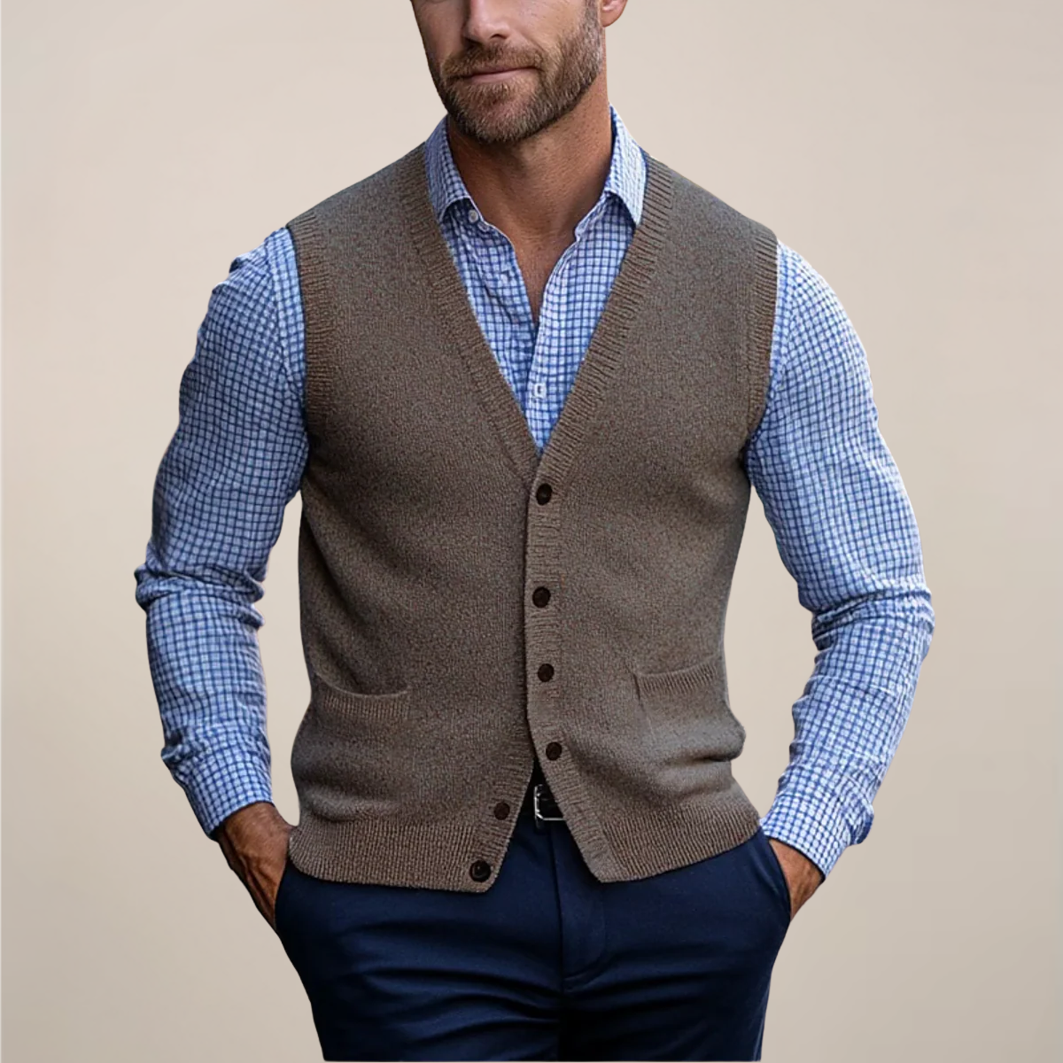Milo Men's Fleece Vest | Lightweight Layering Essential, Ribbed Texture 0