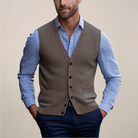Milo Men's Fleece Vest | Lightweight Layering Essential, Ribbed Texture 0