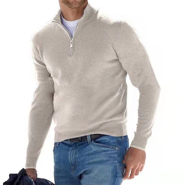 Milo Men's Half Zip Jumper | Fine Knit, Versatile Style 0