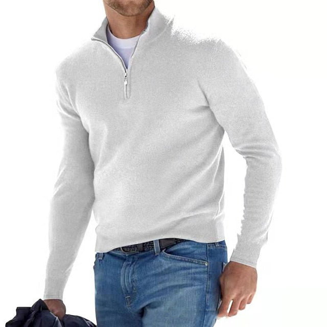 Milo Men's Half Zip Jumper | Fine Knit, Versatile Style 1