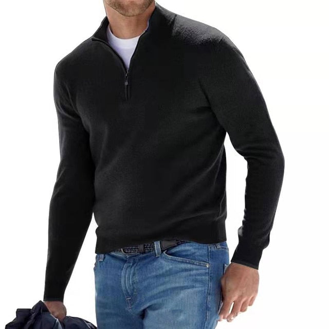 Milo Men's Half Zip Jumper | Fine Knit, Versatile Style 2