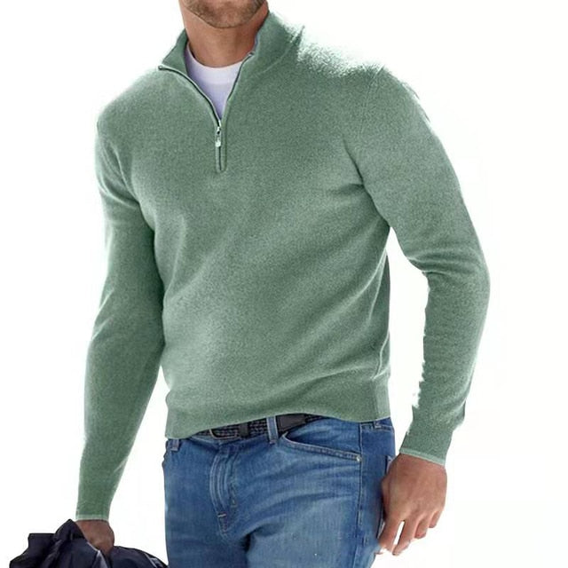 Milo Men's Half Zip Jumper | Fine Knit, Versatile Style 4