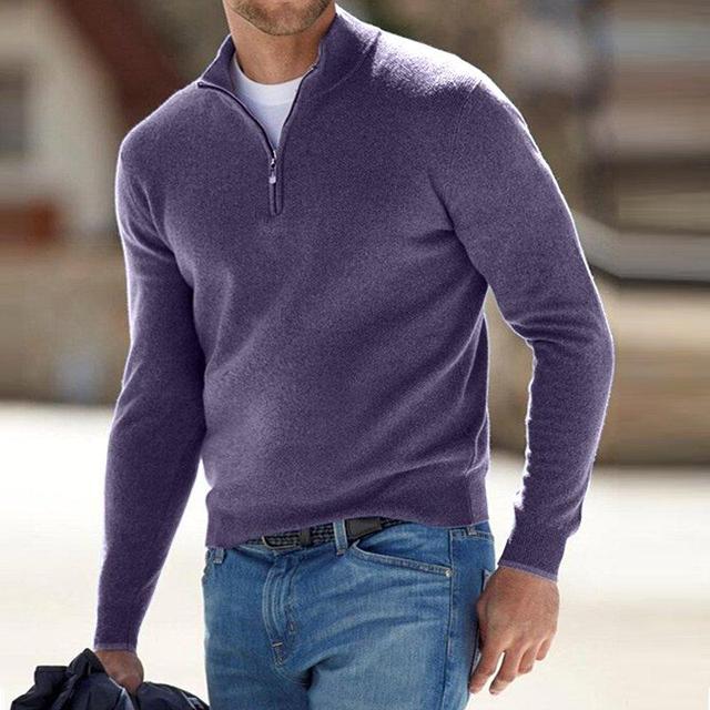Milo Men's Half Zip Jumper | Fine Knit, Versatile Style 7
