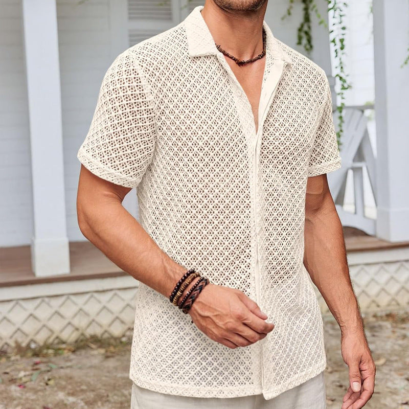 Milo Men's Mesh Shirt | Lightweight Breathable Fabric, Short Sleeve Casual 0