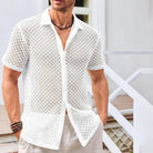 Milo Men's Mesh Shirt | Lightweight Breathable Fabric, Short Sleeve Casual 1