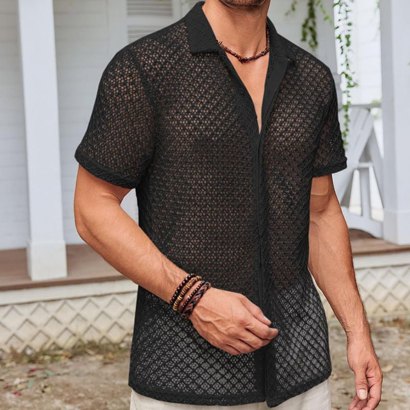 Milo Men's Mesh Shirt | Lightweight Breathable Fabric, Short Sleeve Casual 2