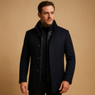Milo Men's Overcoat | Premium Wool Blend, Formal Long Coat 2