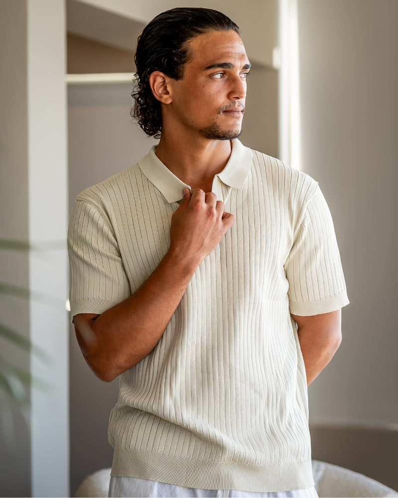 Milo Men's Polo Shirt | Fine Ribbed Texture, Slim Fit 4