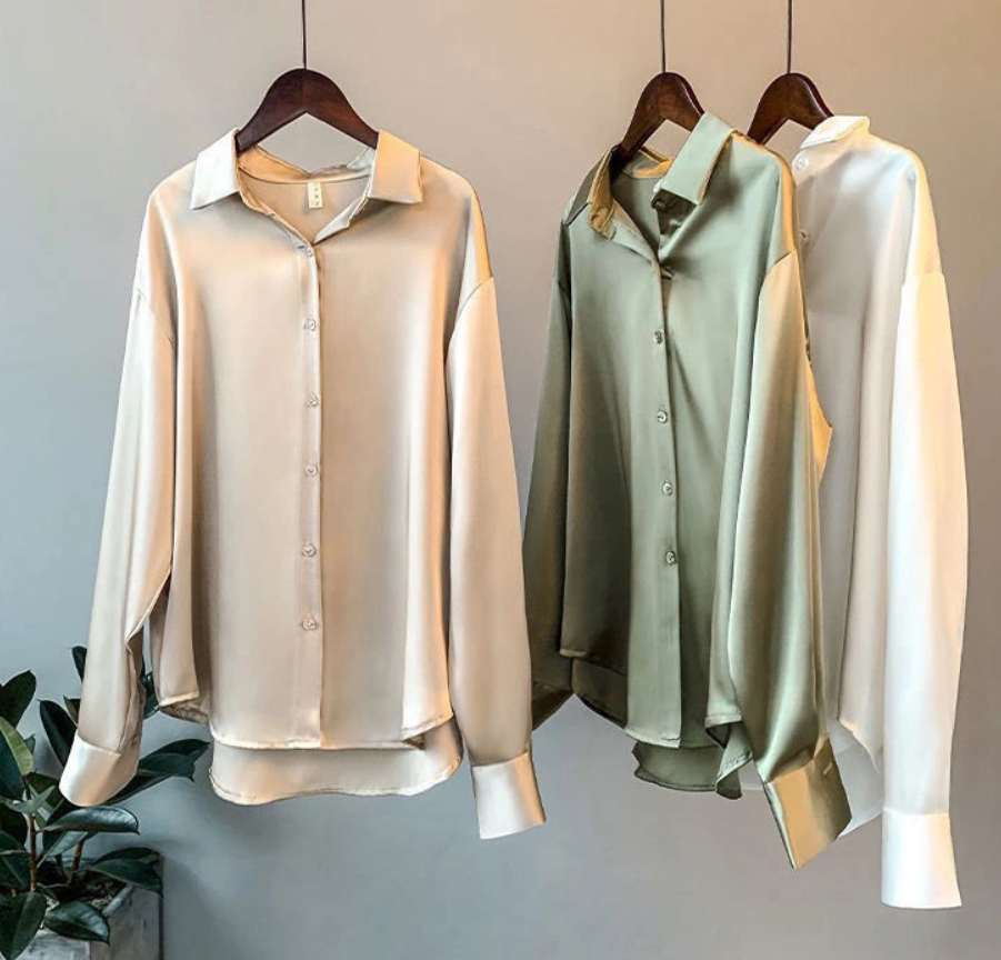 Mira Women's Blouse | 100% Silk, Long Sleeve Classic Design 3