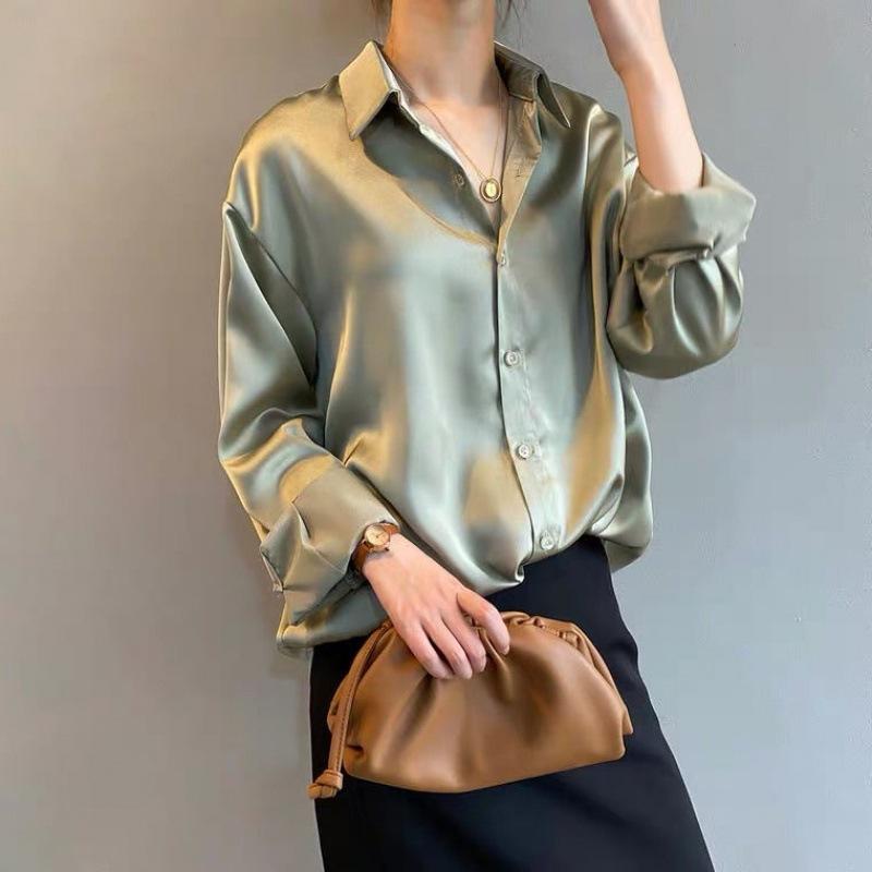 Mira Women's Blouse | 100% Silk, Long Sleeve Classic Design 6