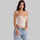 Mira Women's Corset Top | Soft Breathable Fabric, Adjustable Straps 3