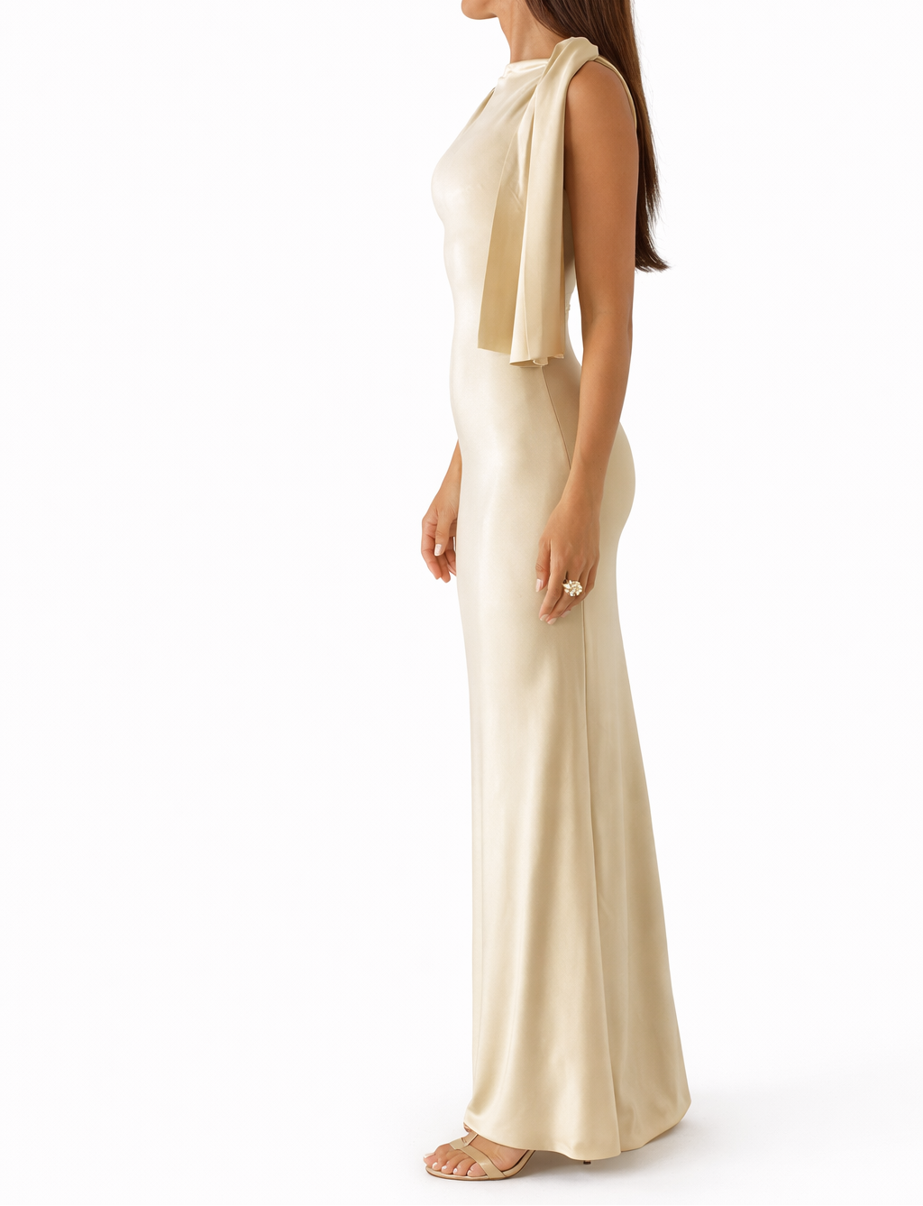 Mira Women's Maxi Dress | One-Shoulder Elegance, Formal Event Ready 1