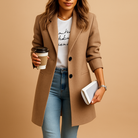 Mira Women's Wool Coat | Elegant Longline Design, Tailored Fit 2