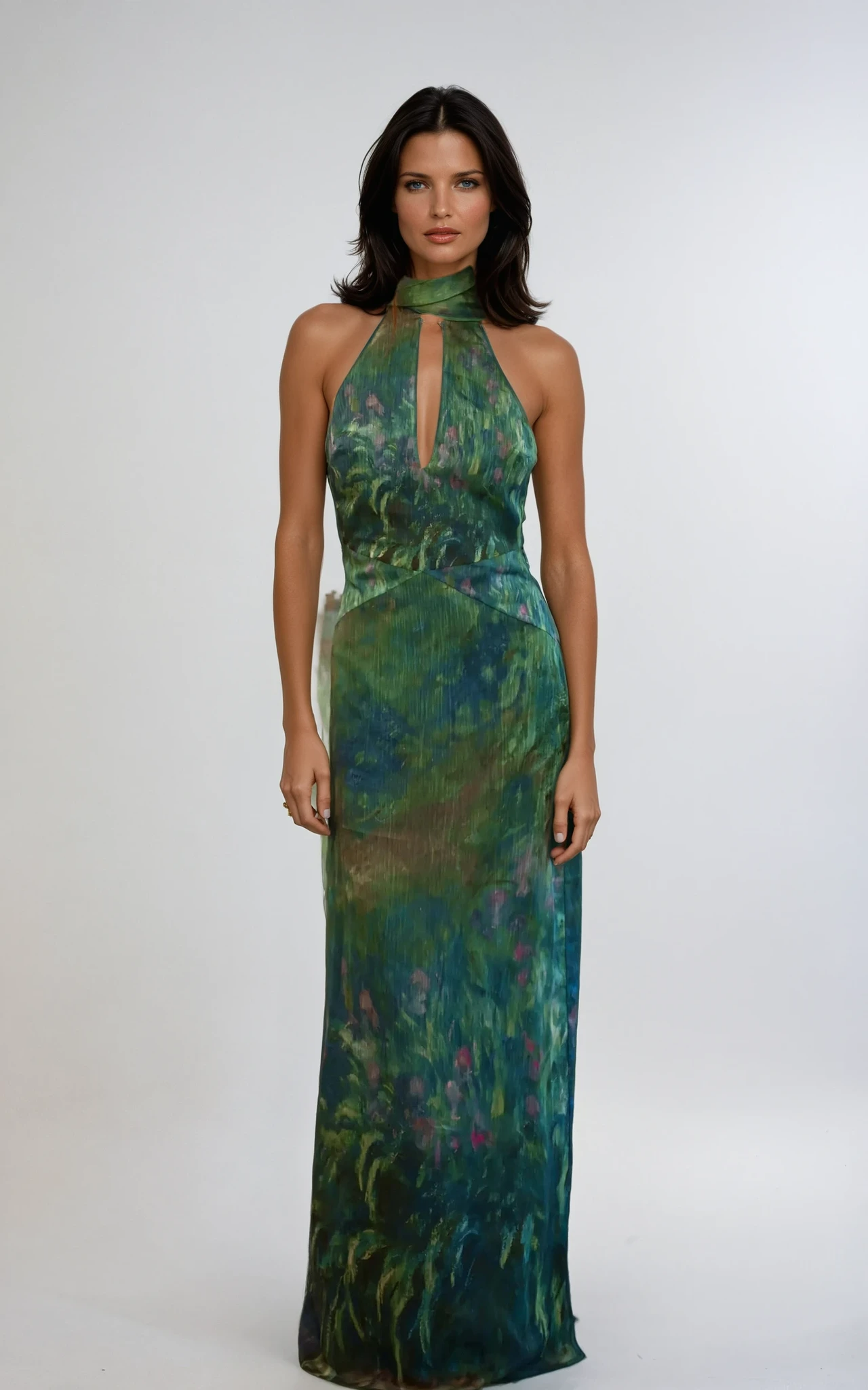 Mona Women's Maxi Dress | Textured Chiffon, Elegant Design for Formal Occasions 0