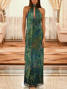 Mona Women's Maxi Dress | Textured Chiffon, Elegant Design for Formal Occasions 4