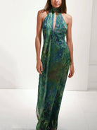 Mona Women's Maxi Dress | Textured Chiffon, Elegant Design for Formal Occasions 7