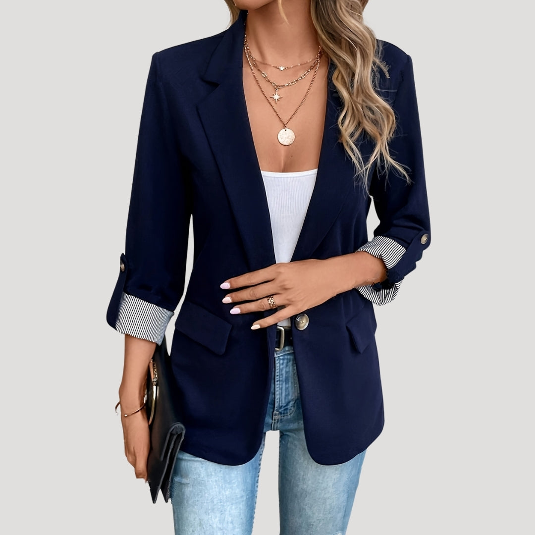 Nina Women's Blazer | Tailored Fit, Roll-Up Sleeves 0