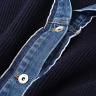 Nina Women's Cardigan | Soft Ribbed Knit with Denim Trim 6