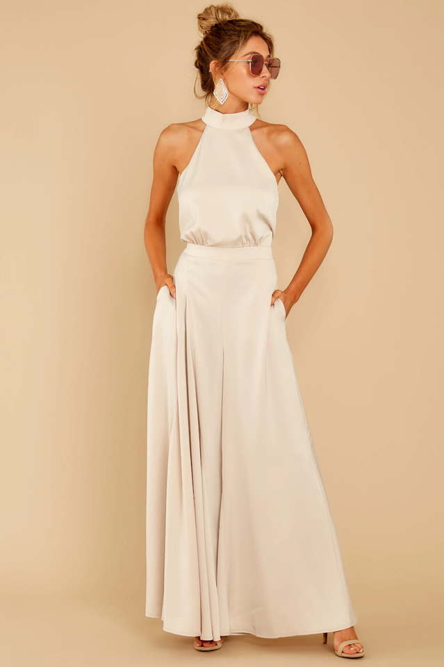 Nina Women's Fitted Jumpsuit | Back Tie Detail, Elegant 0