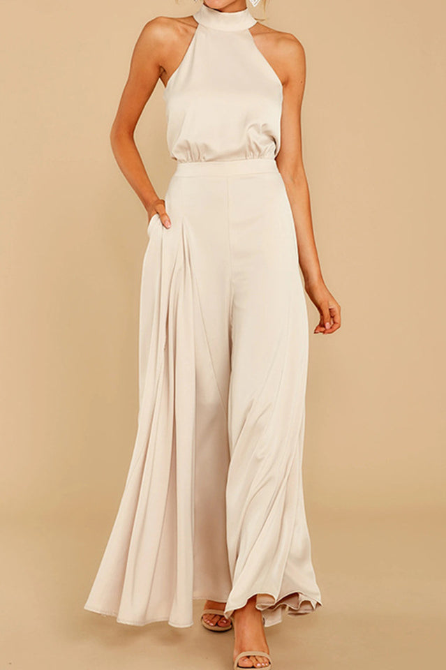 Nina Women's Fitted Jumpsuit | Back Tie Detail, Elegant 1