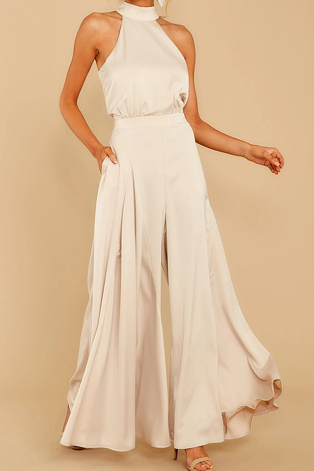 Nina Women's Fitted Jumpsuit | Back Tie Detail, Elegant 2