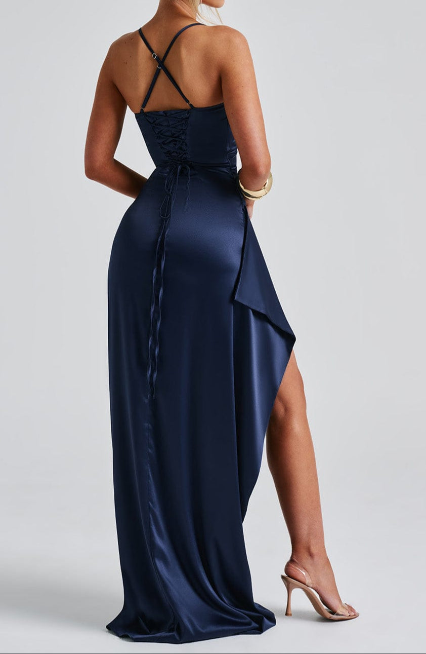 Nina Women's Maxi Dress | Satin Fabric, Elegant Evening Wear 1