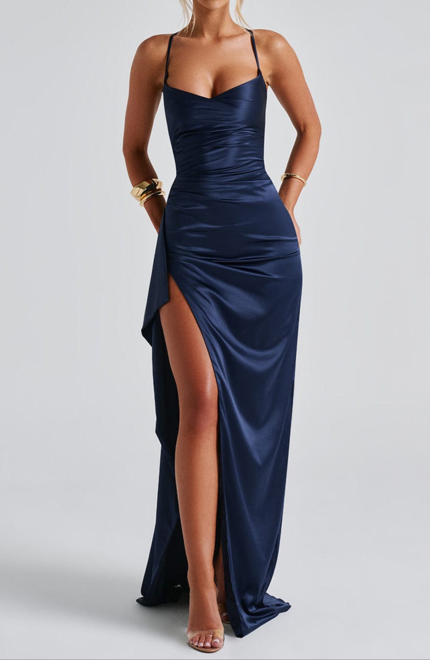 Nina Women's Maxi Dress | Satin Fabric, Elegant Evening Wear 4
