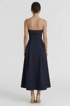 Nina Women's Midi Dress | Structured Mikado Fabric, Elegant Cocktail Style 6